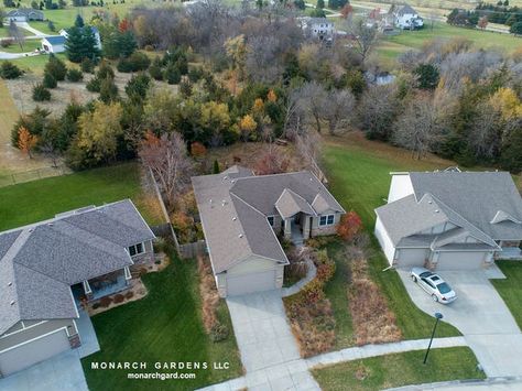 Suburban Gardening, Traditional Garden Design, Suburban Garden, Forest Gardens, Trees For Front Yard, Prairie Garden, Street Trees, Suburban House, Drone Images