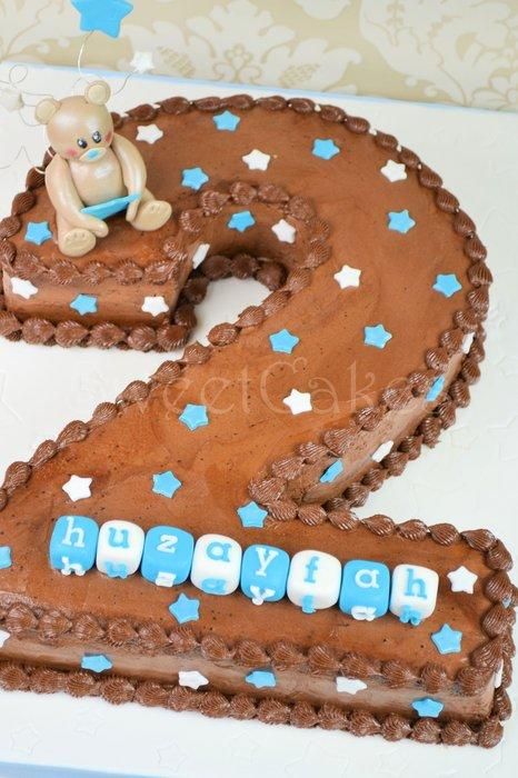 Number 2 Shaped Cake - Cake by Farida Hagi 2 Shaped Cake, Number 2 Cake, Number 2 Cakes, Number Birthday Cakes, Movie Cakes, Cake Liner, 2 Cake, Fancy Cupcakes, Cake Templates