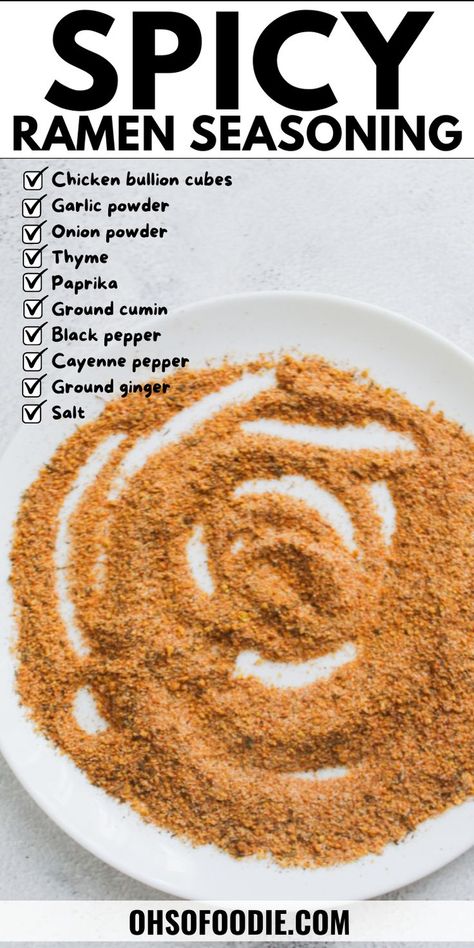 Text reads Spicy Ramen Seasoning