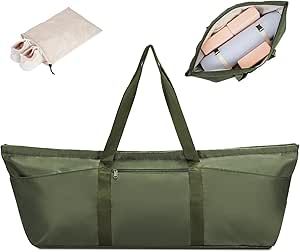 sportsnew Large Yoga Mat Bag with Shoes Bag and Wet Compartment Ladies Pilates Gym Bag with Yoga Mat Holder Yoga Bag with Adjustable Mat Strap for Women Men Large Yoga Mat, Yoga Mat Holder, Pilates Gym, Green Sports, Yoga Mat Bag, Shoes Bag, Mat Bag, Yoga Bag, Yoga Mat