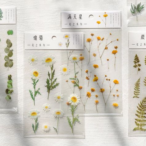 Translucent Stickers, Design Japonais, Material Flowers, Doodle Books, Transparent Flowers, Deco Stickers, Bullet Journal Stickers, Floral Stickers, Japanese Words