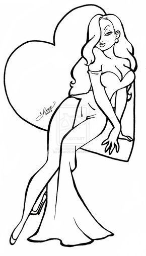 Diy Coloring Pages, Jessica Rabbit Cartoon, Pola Sulam, Desenho Tattoo, Jessica Rabbit, Sketchbook Art, Coloring Book Art, Cool Art Drawings, Book Page