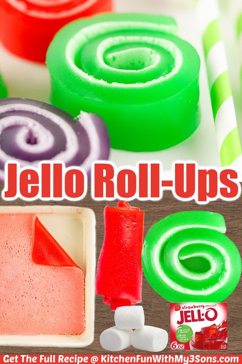 Jello Roll Ups, Jello Pinwheels, Jello With Cool Whip, Finger Jello, Jello Jigglers, Gluten Free Marshmallows, Jello Dessert Recipes, Jello Desserts, Lemon Lemonade