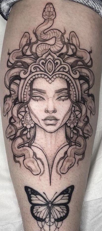 Brother And Sister Tattoo Ideas, Sister Tattoo Ideas, Medusa Tattoo Design, Hand And Finger Tattoos, Sister Tattoo, Medusa Tattoo, Hand Tattoos For Women, Leg Tattoos Women, Dope Tattoos For Women