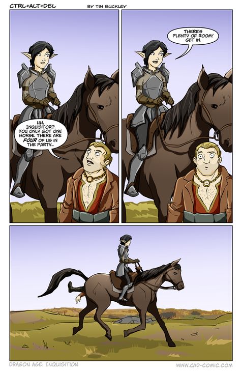 Horsepool lane Dragon Age Comics, Gaming Corner, Da Inquisition, Ctrl Alt Del, Dragon Age Funny, Comics Strips, Weird Humor, Dragon Age 3, Dragon Age Games