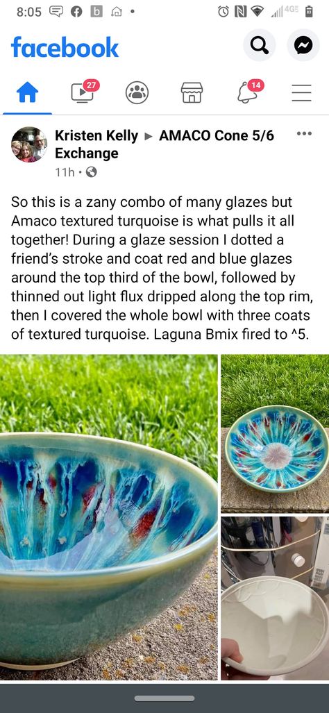 Frozen Pond, Glaze Combinations, Amaco Glazes, Ceramic Glaze Recipes, Ceramic Techniques, Pottery Dishes, Glaze Ceramics, Glaze Recipe, Pottery Glazes