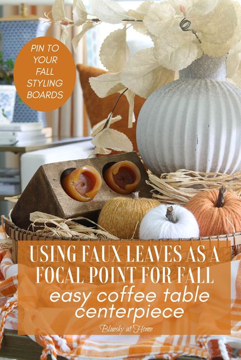 Create a cozy oasis in your living room! Explore our Fall Tray Vignette ideas and bring the warmth of autumn to your coffee table. Discover the magic of autumn with our fall tray vignette ideas! From coffee tables to mantels, find inspiration for your seasonal decor. Get the tips and suggestions to help you create a fall arrangement using a tray and fall faux stems. Fall Tray Decorating Ideas, Coffee Table Tray Styling, Fall Coffee Table Decor Tray, Centerpiece Coffee Table, Fall Coffee Table Decor, Coffee Table Decor Tray, Fall Tray, Faux Stems, Sugar Mold