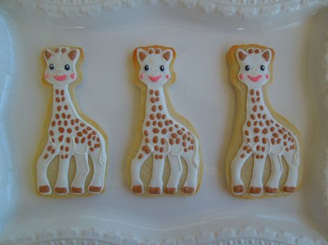 Sophie the Giraffe cookies by MarianneofFranceLLC on Etsy https://www.etsy.com/listing/226841592/sophie-the-giraffe-cookies One Cookies 1st Birthdays, Number One Cookies, Carnival Cookies, Giraffe First Birthday, Sophie Giraffe, Giraffe Birthday Parties, Sophie The Giraffe, Life Milestones, Giraffe Cookies