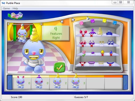 Purple Place Game | Windows 7 Games Purble Place - How to Play Purble Shop - Tips and ... Windows 7 Nostalgia, Purble Place Game, 2000s Games Aesthetic, Purple Place Game, Windows 7 Aesthetic, Game Core, Purple Place, Right In The Childhood, Nostalgic Pictures