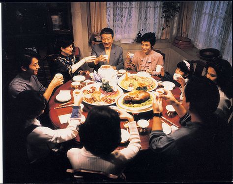 Dinner Scenes In Movies, Eat Drink Man Woman Movie, Food Zine, Eat Drink Man Woman, Food Documentaries, Couples Dinner, Asian Cinema, Filial Piety, Gangster Films