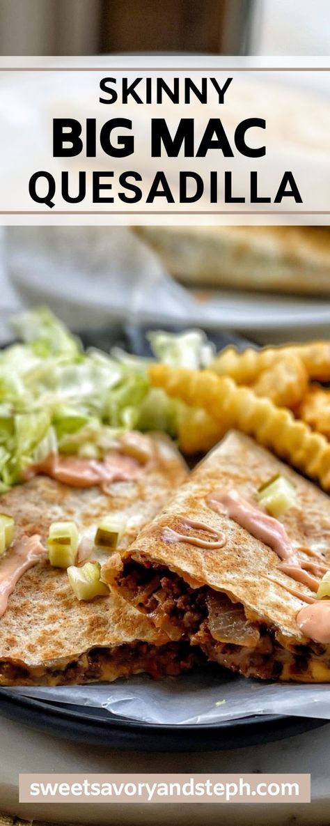 Big Mac Quesadilla, Lean Ground Beef Recipe, Lean Beef Recipes, Healthy Quesadilla, Ground Beef Quesadillas, Ground Beef Recipes Healthy, Melty Cheese, Lean Beef, Beef Recipes For Dinner