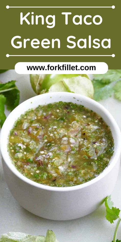 In this blog, I will share with you a King Taco Green Salsa Recipe that is extremely delicious. Green Salsa Verde Recipes, King Taco Green Salsa Recipe, Green Pepper Salsa, Green Taco Sauce, Amazing Chili, Green Salsa Verde, Green Salsa Recipe, Storing Herbs, Mexican Salsa Recipes