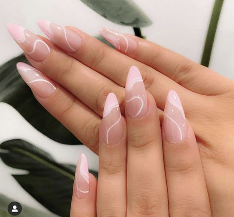 Nail Inspo Almond, Almond Nails Pink, Pink Tip Nails, Strawberry And Cream, Nails Painted, Pink Tips, Ideas Uñas, Cute Simple Nails, Almond Nails Designs