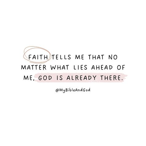 No matter what lies ahead of you, no matter how the future may look, and no matter how uncertain you may feel about your life or your future, know that God is already there. Let your assurance be in the fact that God is the beginning and the end. He’s the alpha and the omega! He loves you so much and wants you to have the best. His plans for you are good and not evil. Keep your faith alive! 👉 And we know that in all things God works for the good of those who love him, who have been called ac... God Is Already There, Bible Templates, Biblical Lifestyle, Holy Spirit Quotes, Faith Growth, Christian Core, Inspirational Advice, Uplifting Christian Quotes, Title Deed