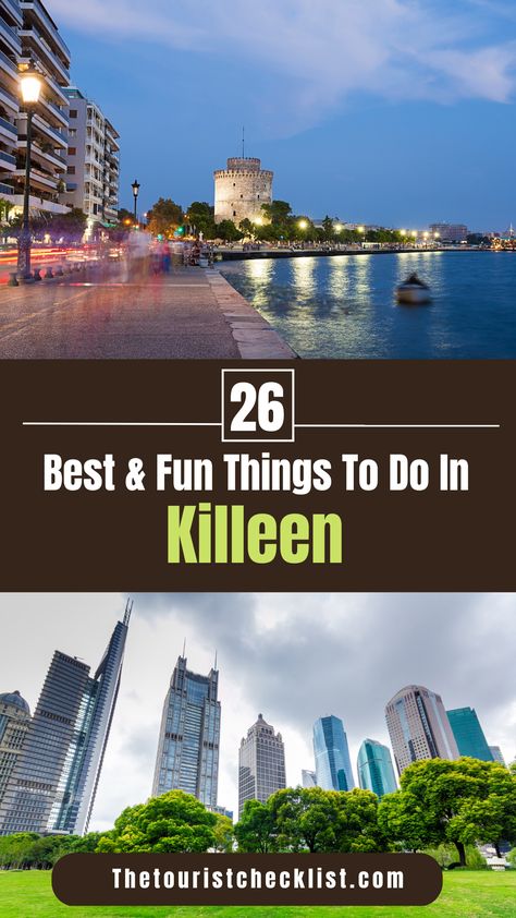 Would you like to explore Killeen, TX? This travel guide brings you top attractions, best activities, places to visit as well as best things to do in Killeen, Texas. Plan your travel itinerary & bucket list now!. #killeen #texas #thingstodoinkilleen #texastravel #usatrip #ustravel #travelusa #ustraveldestinations #travelamerica #vacationusa #americatravel Killeen Texas, Fort Hood, Family Park, Weekend Activities, Usa Travel Guide, Us Travel Destinations, Vacation Usa, The Tourist, Texas Travel