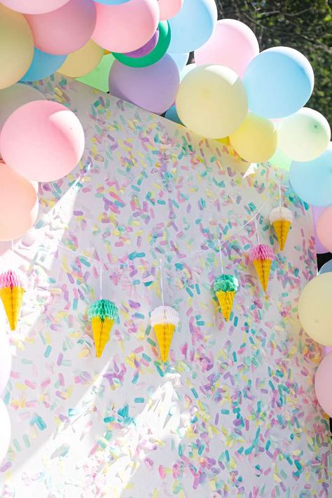 Rainbow Ice Cream Party, 2 Scoops Are Better Than 1, 3 Scoops Of Fun Birthday, Three Scoops Of Fun Birthday, Ice Cream Backdrop, Ice Cream Theme Birthday Party, Ice Cream Birthday Party Ideas, Ice Cream Party Decor, Fiesta Theme Party Decorations