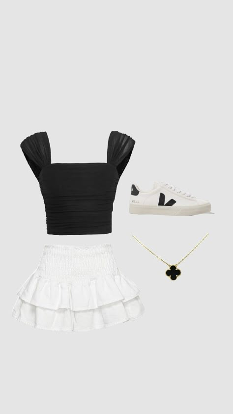 Cute Outfits Fancy Casual, Cute Outfits With Mini Skirts, Cute Lace Outfits, Cute Summer Shein Outfits, Ideas De Outfits Juveniles, Summer Outfits With Skirts, Cute Skirts Outfits, Ruffled Skirt Outfit, Ideas De Outfits Aesthetic