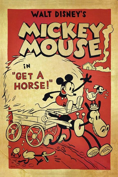 Affiche : een afbeelding waarop informatie staat over iets of iemand Vintage Disney Posters, Disney Poster, Buku Harry Potter, Walt Disney Mickey Mouse, Disney Posters, 강아지 그림, Mickey Mouse Cartoon, Walt Disney Animation Studios, Walt Disney Animation