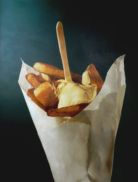 Tjalf Sparnaay, Belgian Fries, Belgian Food, Studying Food, Hyper Realistic Paintings, Food Artists, Food Painting, Illustration Food, Realistic Paintings