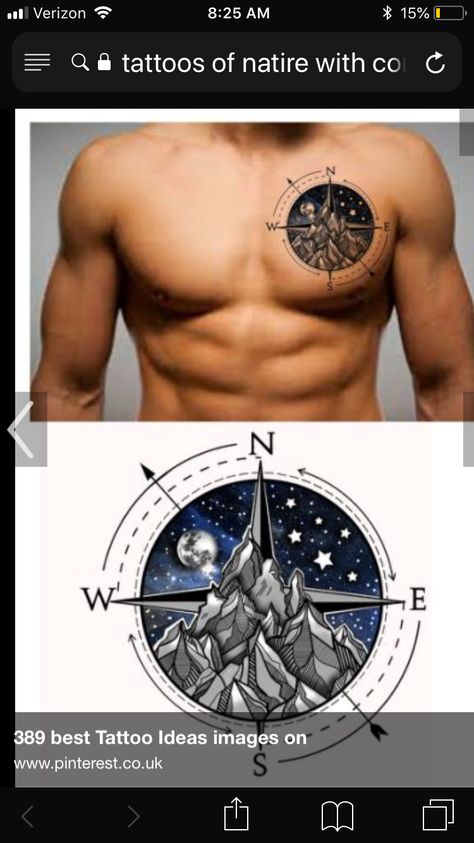 Compass Mountain Tattoo, Men's Chest Tattoo Ideas, A Compass Tattoo, Kurt Tattoo, Mens Side Tattoos, Compass Mountain, Tattoo Quotes About Life, Tattoo Chest, Compass Tattoo Design