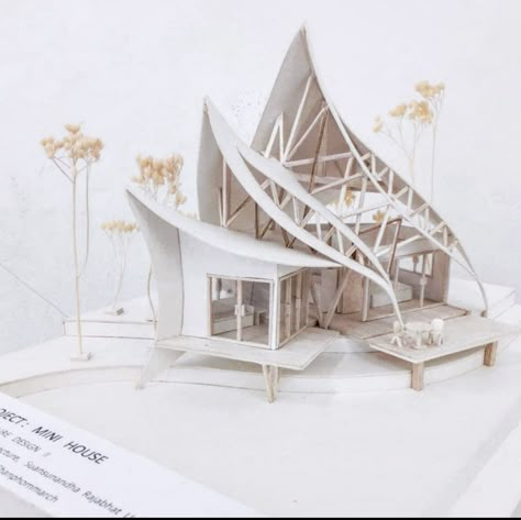 Boat Architecture Concept, Boat Inspired Architecture, Wings Architecture, Abstract Architecture Model, Shell Architecture, Leaf Architecture, Conceptual Design Architecture, Curve Architecture, Paper Model Architecture