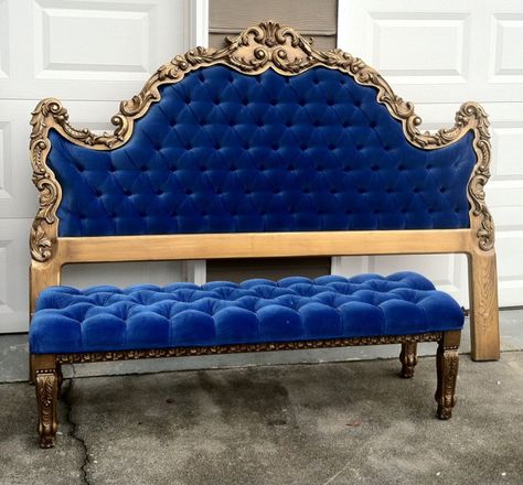 Hollywood Regency Bed, Regency Bed, Bling Bedroom, Regency Bedroom, Hollywood Regency Bedroom, Pink Velvet Sofa, Regency Furniture, Day In My Life, King Headboard