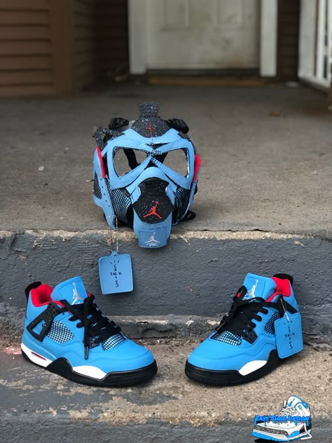 Air Jordan 4 Travis Scott, Jordan 4 Travis Scott, Jordans 4, Custom Sneakers Diy, Jordans Nike, Futuristic Shoes, Perfect Sneakers, Nike Fashion Shoes, Pretty Shoes Sneakers