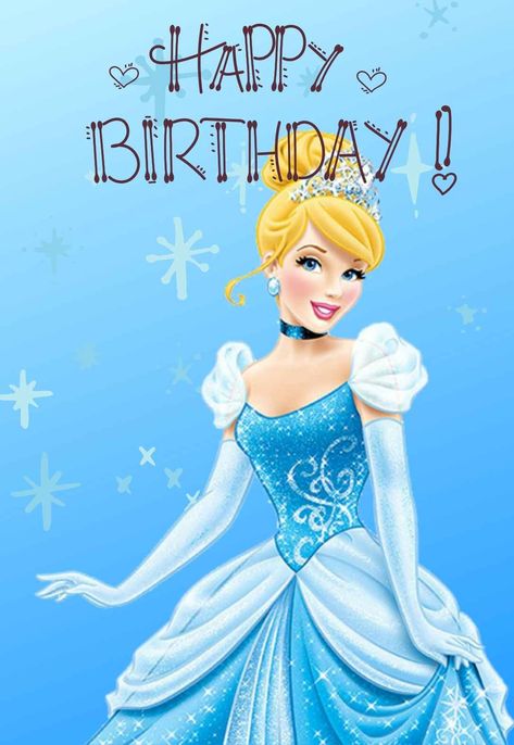 Cinderella Printable Birthday Cards — PRINTBIRTHDAY.CARDS Happy Birthday Cinderella, Cinderella Birthday Banner, Cinderella Birthday Invitation, Printable Birthday Cards, Free Printable Birthday Cards, Insects Preschool, Lovely Words, Birthday Invitation Card Template, Princess Printables