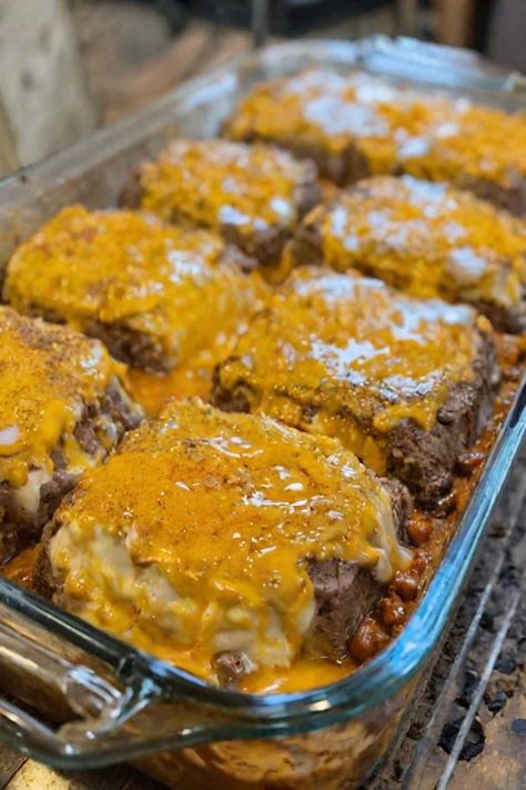 Discover a Tasty Amish Hamburger Steak Bake Recipe Amish Poor Man’s Steak Recipe, Amish Steak Bake, Hamburger With Cream Of Mushroom Soup, Amish Poor Mans Steak Ground Beef, Eggs And Ground Beef, Frozen Ground Beef Recipes, Frozen Hamburger Patties Recipes, Amish Hamburger Steak Bake, Baked Hamburger Steak