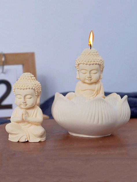 2Pcs Tathagata Buddha Lotus Silicone Candle Mold Set 3D Guanyin   Statue Craft Ornaments Plaster Epoxy Resin Soap Making Mould Home Decoration GiftsI discovered amazing products on SHEIN.com, come check them out! Guanyin Statue, Tathagata Buddha, Craft Ornaments, Soap Making Molds, Silicone Candle Molds, Candle Mold, Candle Molds, Mold Making, Baby Games