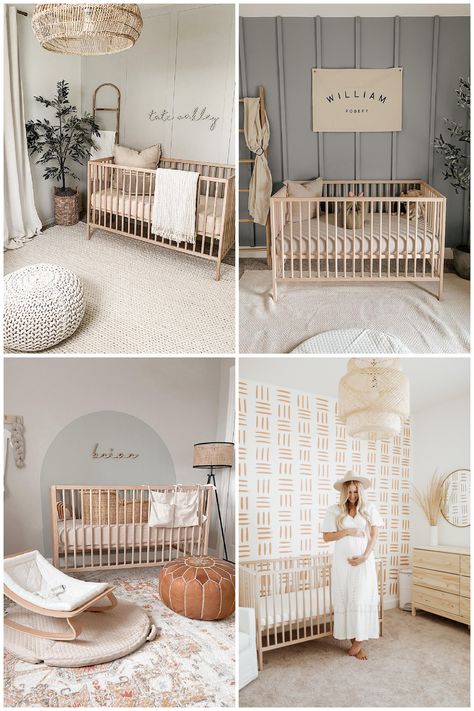 Shiplap Nursery, Nursery Accents, Nursery Accent Wall, Ikea Nursery, Baby Room Neutral, Girl Nursery Room, Nursery Room Design, Nursery Shelves, Baby Room Inspiration