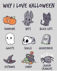 Why I Love Halloween halloween halloween pictures halloween images halloween quotes halloween pics Cute Halloween Drawings, Helloween Wallpaper, Creepy Costumes, Image Halloween, I Love Halloween, Halloween Tags, Love Halloween, Halloween Illustration, Halloween Drawings