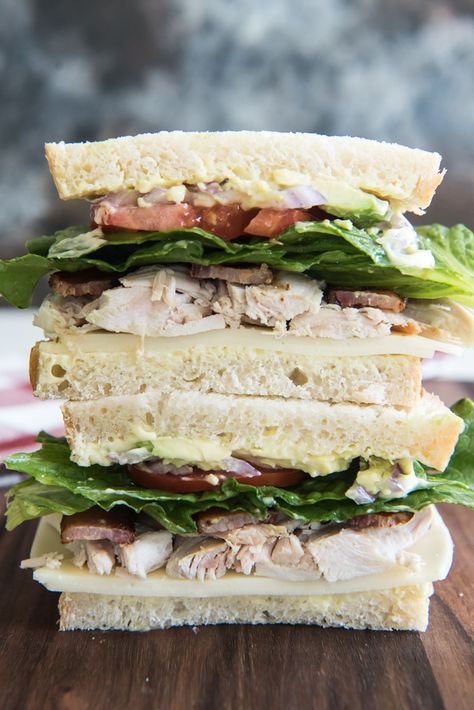 This Turkey Bacon Avocado Sandwich is inspired by Kneaders bakery & cafe in Utah, where they add their special Kneaders Sauce of mustard-mayo! So good! Bacon Avocado Sandwich, Turkey Bacon Avocado, Turkey Avocado Sandwich, Avocado Sandwich Recipes, Pork Casserole, Hummus Wrap, Best Sandwich Recipes, Ham Casserole, Turkey Sandwich