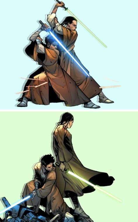 Master and your padawan Master And Padawan Art, Star Wars Jedi Pose Reference, Jedi Master And Padawan, Jedi Pose Reference Drawing, Jedi Padawan Oc Male, Jedi Poses Reference, Jedi Oc Art, Jedi Reference, Jedi Pose Reference