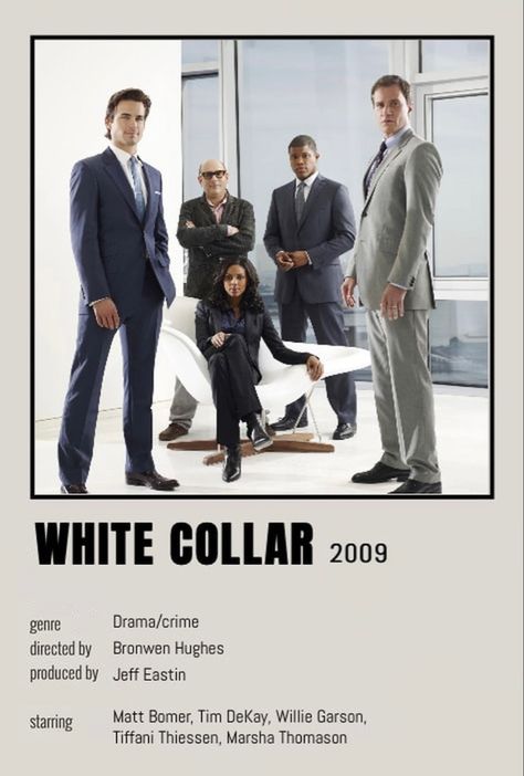 White Collar Aesthetic, Tv Show Posters, Show Posters, Minimalist Posters, How I Met Your Mother, Minimalist Poster, White Collar, Make Me Happy, Art Wallpaper