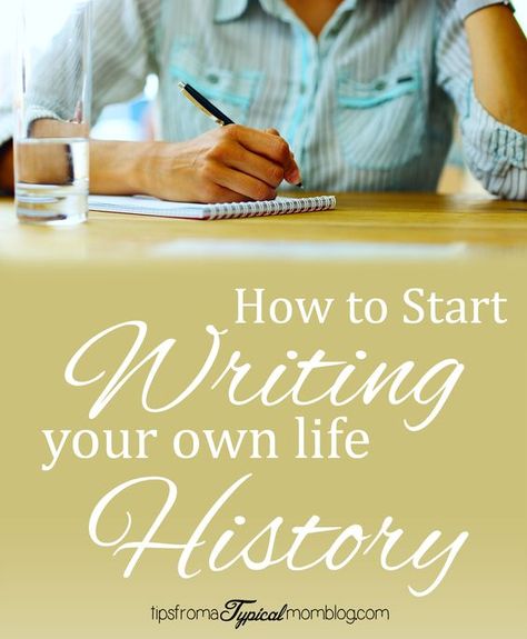 How to Start Writing Your Own Life History History Tips, Grandma Journal, Family History Organization, Autobiography Writing, Learning History, History Journal, Family History Projects, History Questions, Informative Essay