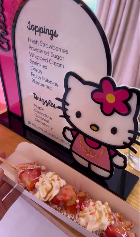 Hello Kitty Baby Shower, Hello Kitty Birthday Theme, Hello Kitty Theme Party, Suprise Birthday, Strawberry Powder, Hello Kitty Birthday Party, Kitty Cafe, Catering Ideas Food, Cafe Party