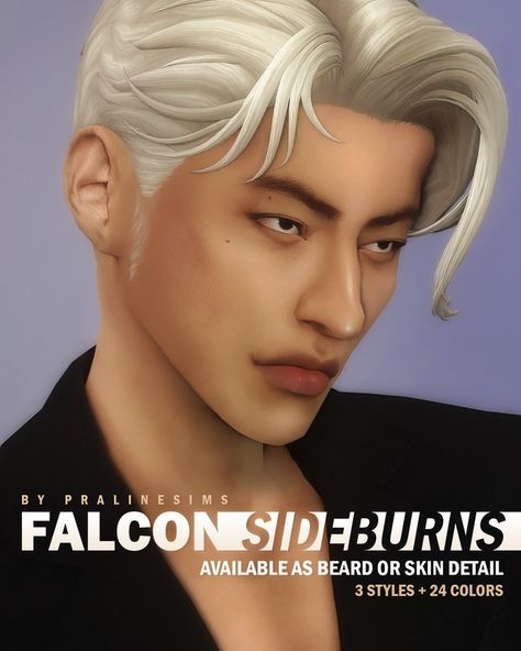 FALCON Sideburns | Patreon Sims 4 Cc Skin, Free Sims, Sims 4 Dresses, Best Sims, Sims 4 Cas, Cc Sims, 4 Dresses, Sims 4 Cc Finds, Cc Finds