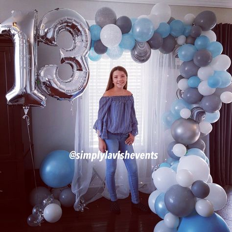 13th birthday party photo booth. Balloons are the biggest trend of 2018 make sure to follow us on Instagram to see some of our other creations @simplylavishevents 13th Birthday Backdrop Ideas, 13th Birthday Balloon Ideas, 13th Party Ideas, Birthday Decorations 18th, 13th Birthday Party Decorations, Birthday Decorations Ideas, 13th Birthday Decorations, Diy Spa Day At Home, Birthday Invitation Message