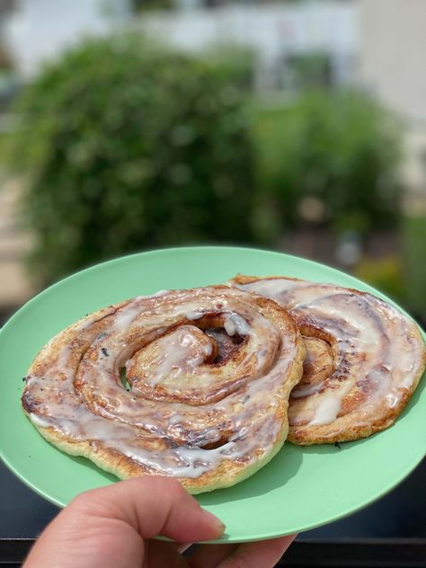 Cinnamon Rolls Using Rhodes Dinner Rolls, Cinnamon Rolls Made With Rhodes Frozen Rolls, Cinnamon Rolls Rhodes, Smashed Cinnamon Rolls, Overnight Cinnamon Rolls Rhodes, Cinnamon Rolls Using Rhodes Frozen Bread, Griddle Breakfast, Rhodes Cinnamon Rolls, Cinnamon Roll Cupcakes