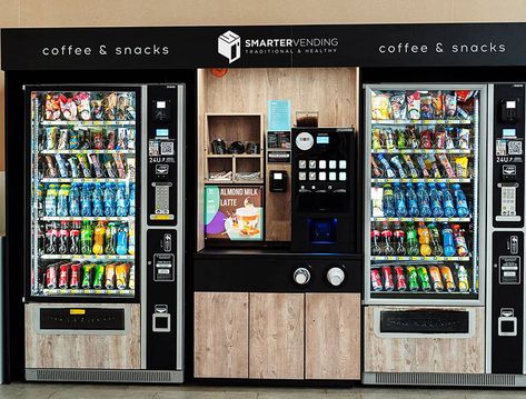 Micro Market, Vendor Machine, Healthy Vending Machines, Mini Vending Machine, Food Vending Machines, Vending Machine Design, Food Court Design, Snack Machine, Community Ideas