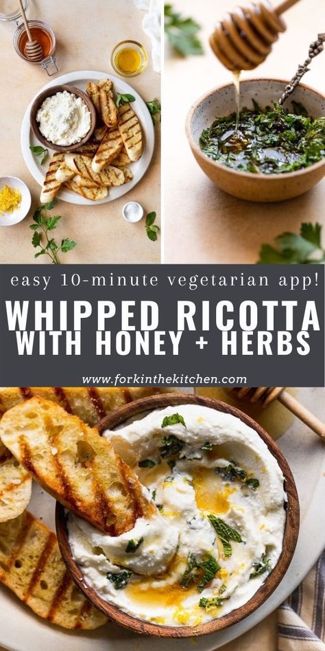 Ricotta Cheese Board, Ricotta Cheese Dips, Ricotta Cheese Recipes Dinners Healthy, Ricotta Appetizer Recipes, Ricotta Board, Whipped Ricotta Dip, Easy Crostini, Whipped Ricotta Recipe, Crostini Appetizer