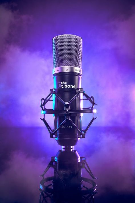 Studio Mic the t.bone SC450 🎤 Studio Mic, Music Mic, Birthday Background Design, Black Colour Background, Church Backgrounds, Microphone Studio, Afrique Art, Music Studio Room, T Bone