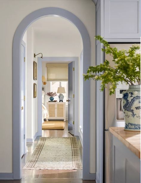 Blue Trim White Walls, Door Trim Ideas, Cinder Block Walls, Trim Ideas, Picture Molding, Traditional Colonial, Decorating Advice, Trend 2024, Architectural Styles