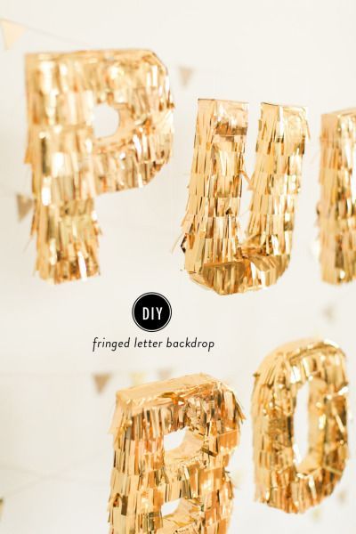 DIY fringed lettering: http://www.stylemepretty.com/living/2015/01/28/diy-fringed-letter-backdrop/ | Photography: Ruth Eileen - http://rutheileenphotography.com/: Photobooth Ideas, Style Me Pretty Living, Puppy Bowls, Party Deco, Diy Event, Party Stuff, Diy Party Decorations, Party Inspiration, Diy Party