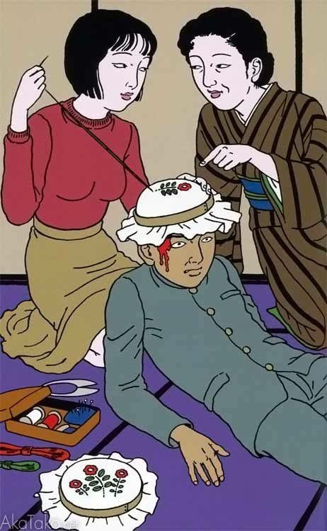 Toshio Saeki, Japanese English, Japanese Horror, Japanese Illustration, Japanese Prints, Weird Art, Japanese Artists, Art Anime, Comic Artist