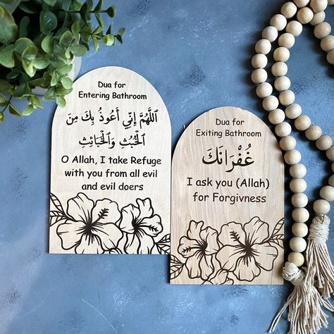 Dua to enter bathroom, Dua to exit bathroom, Muslim kids, Islamic home, Muslim home Bff Quotes Funny, Wedding Tumblers, Muslim Kids, Calligraphy Art Print, Islamic Decor, Learn Islam, Islamic Wallpaper, Ramadan Decorations, Islamic Art Calligraphy