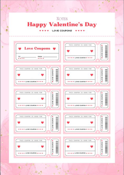 Ideas For Love Coupons, Coupons For Boyfriend Template, Love Cupones For Boyfriend, Valentines Coupons For Him, Gifts For Teenage Boyfriend, Cute Couple Coupon Ideas, Love Coupon Template Printable, Love Coupons For Boyfriend, Diy Love Coupons