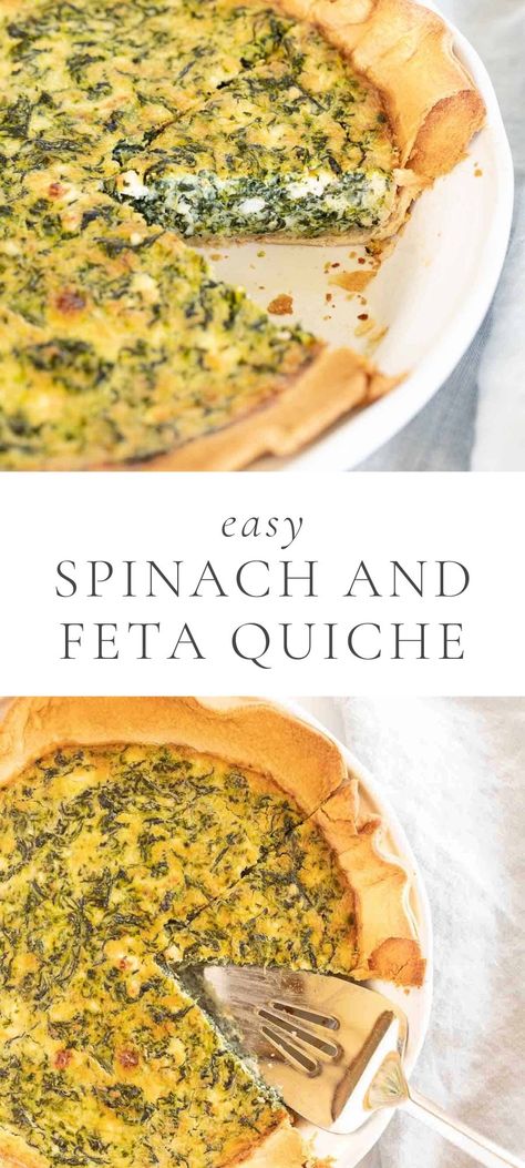 Easy Spinach Quiche, Dinner Receipts, Costco Recipes, Spinach And Feta Quiche, Diethood Recipes, Healthy Breakfast Quiche, Spinach Feta Quiche, Quirky People, Spinach Tart