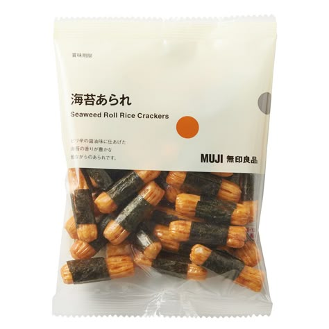 Seaweed Roll Rice Crackers　 | MUJI Food Icon Png, Seaweed Rolls, Seaweed Snack, Grocery Store Items, Rice Crackers, Seaweed Snacks, Fruit Packaging, Food Png, Cake Packaging